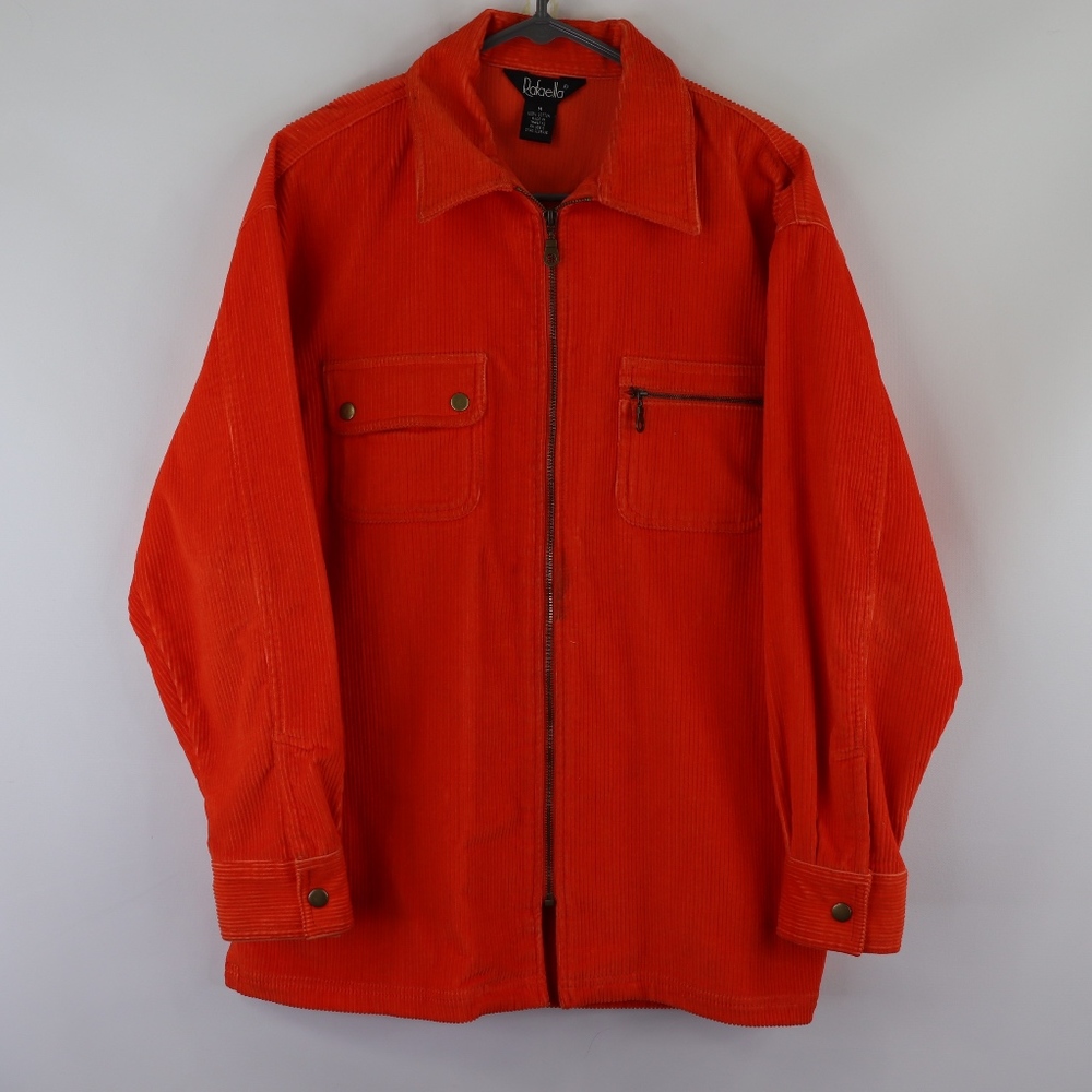 90s Streetwear Mens Medium Corduroy Shirt Jacket